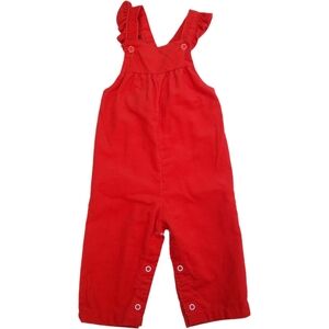 Vintage Health-tex Overalls Red Corduory Baby 18 Months